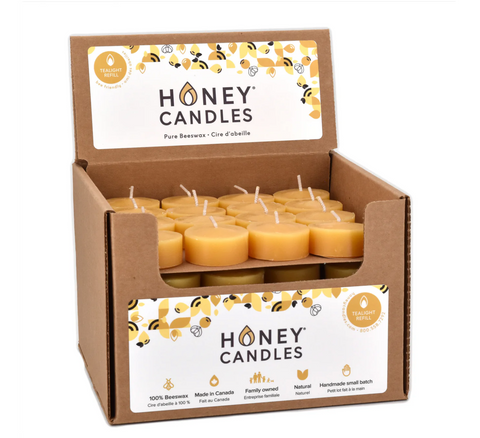 Natural Beeswax Tealight Refill Candles
