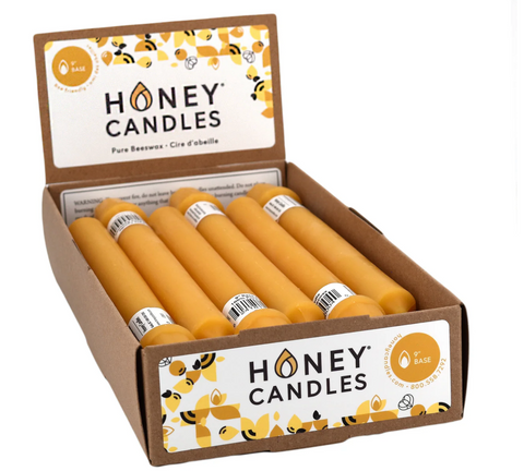 Natural Beeswax Base Candlesticks