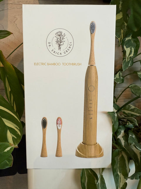 Electric Bamboo Toothbrush with 3 Replacement Heads