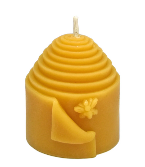Peek-a-Bee Natural Beeswax Pillar Candle